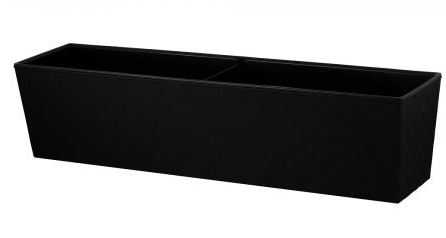 Балконный ящик InGreen Manhattan Cube 60 см c дренажной вставкой оникс